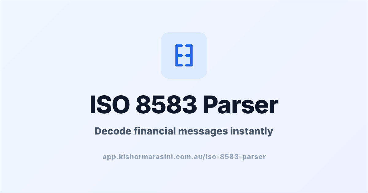 ISO 8583 Parser